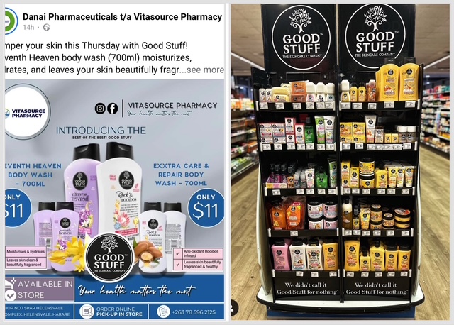 Products in Zimbabwe and Namibia 
